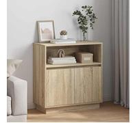 vidaXL Buffet LED Chêne Sonoma 71 x 34,5 x 75 cm Bois d'ingénierie 869652