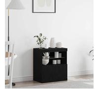 vidaXL Buffet LED Noir 60 5 x 37 x 67 cm Bois d'ingénierie 863029