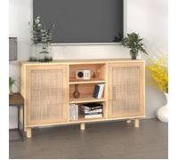 vidaXL Buffet Marron 105x30x60 cm Bois de pin massif et rotin naturel 345641