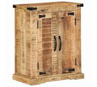 vidaXL Buffet Marron 55 x 35 x 70 cm Bois de manguier Brut, Buffet Rustique, Meuble de Rangement Robuste, Cabinet Compact en Bois de Mangue pour Hall, Chambre
