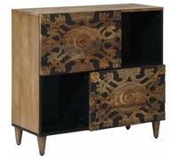 vidaXL Buffet Marron 80 x 33,5 x 75 cm Bois de Mangue Massif, Salon, Design Moderne, Minimaliste avec mobilier stylé, Tons Chaleureux et Ambiance conviviale pour se détendre et recevoir