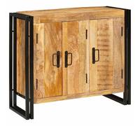 Vidaxl Buffet Marron 80 X 33 X 70 Cm Bois De Manguier Massif