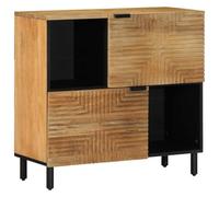 vidaXL Buffet Marron 80x33x75 cm Bois Massif de manguier, Armoire, Placard, Buffet Haut, Armoire latérale, Armoire de Rangement, Buffet de Salon
