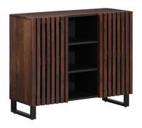 Vidaxl Buffet Marron 90x34x75 Cm Bois Massif De Manguier Marron