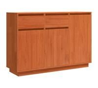 Vidaxl Buffet Marron Cire 110 X 34 X 75 Cm Bois Massif En Pin