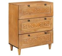 vidaXL Buffet Marron Clair 60 x 33 x 75 cm Bois de manguier Massif