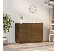 Vidaxl Buffet Marron Miel 100x40x75 Cm Bois Massif De Pin Marron