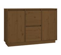 Buffet Marron Miel 111x34x75 cm Bois Massif de Pin Armoire Rangement vidaXL