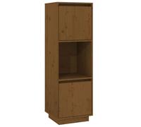Vidaxl Buffet Marron Miel 38x35x117 Cm Bois Massif De Pin Marron