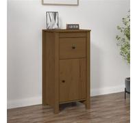Buffet Blanc 40x35x80 cm Bois Massif de Pin Armoire Latérale Salon vidaXL