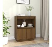 vidaXL Buffet Marron miel 60x34x75 cm Bois massif de pin813523 Brun G