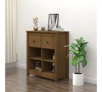vidaXL Buffet Marron miel 70x35x80 cm Bois massif de pin813767 Brun G