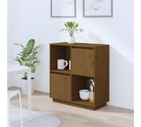 vidaXL Buffet marron miel 74x35x80 cm bois massif de pin814352 Brun G