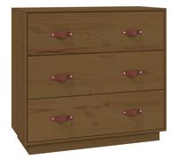 Vidaxl Buffet Marron Miel 80x40x75 Cm Bois Massif De Pin Marron
