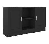 vidaXL Buffet, Meuble de Rangement avec Compartiment, Armoire de Rangement, Organisateur Salon Salle de Séjour Intérieur, Noir Bois d’Ingénierie