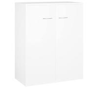 vidaXL Dynamic24 Commode à 2 Portes en Panneau de Particules Blanc 60 x 30 x 75 cm