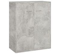 vidaXL Dynamic24 Commode avec 2 Portes en Panneau de Particules Gris béton 60 x 30 x 75 cm