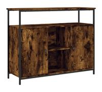 vidaXL Buffet, Meuble de Rangement avec Porte, Armoire latérale, Organisateur de Salon Maison Intérieur Chêne Fumé Bois d'Ingénierie