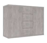 vidaXL Buffet, Meuble de Rangement avec Tiroir, Armoire de Rangement, Organisateur Salon Salle de Séjour Intérieur, Gris Béton Bois d’Ingénierie