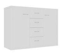 vidaXL Buffet, Meuble de Rangement avec Tiroir, Armoire de Rangement, Organisateur Salon Salle de Séjour Intérieur, Blanc Bois d’Ingénierie