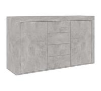 vidaXL Buffet, Meuble de Rangement avec Tiroir, Armoire de Rangement, Organisateur Salon Salle de Séjour Intérieur, Gris Béton Bois d’Ingénierie