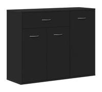 Vidaxl Buffet Noir 88x30x70 Cm Bois D'ingénierie Noir