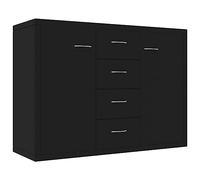vidaXL Buffet, Meuble de Rangement avec Tiroir, Armoire de Rangement, Organisateur Salon Salle de Séjour Intérieur, Noir Bois d’Ingénierie