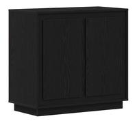 vidaXL Buffet Moderne Chêne Noir 80 x 34 x 75 cm Bois d'ingénierie, Salle à Manger, Buffet rectangulaire Moderne, Solution de Rangement Durable, Meuble Rustique, Organisateur d’intérieur