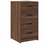 vidaXL Buffet Moderne en chêne Marron 40 x 41 x 75 cm, en Bois aggloméré. avec 4 tiroirs et Un Design Simple, C'est Parfait pour Ranger ta Salle à Manger ou Ton Salon. Un Meuble stylé pour la Maison.