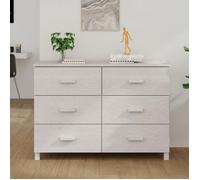 Buffet MOLDE Blanc 113x40x80 cm Bois massif de pin Blanc G