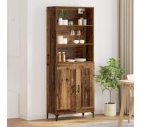 Vidaxl Buffet Montage Mural 2 Pcs Bois Ancien Bois D'ingénierie