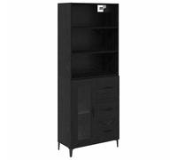 vidaXL Buffet Montage mural 2 pcs Chêne noir Bois d'ingénierie