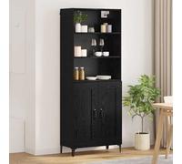 vidaXL Buffet Montage mural 2 pcs Chêne noir Bois d'ingénierie