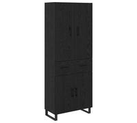 vidaXL Buffet Montage mural 2 pcs Chêne noir Bois d'ingénierie