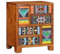 vidaXL Buffet multicolore 50x35x60 cm bois massif d'acacia