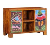 vidaXL Buffet Multicolore 90x35x60 Bois Massif d'acacia, Armoire, Placard, Buffet Haut, Armoire latérale, Armoire de Rangement, Buffet de Salon