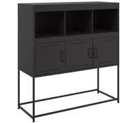 vidaXL Buffet 100,5x39x107 cm Acier multicolore Noir