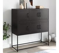 vidaXL Buffet noir 100,5x39x107 cm acier