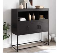 vidaXL Buffet 100,5x39x107 cm Acier multicolore Noir