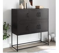 vidaXL Buffet noir 100,5x39x107 cm acier 846596
