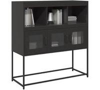 vidaXL Buffet noir 100,5x39x107 cm acier laminé à froid 853416 Noir G