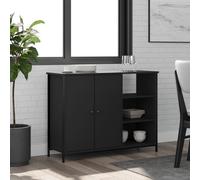 Vidaxl Buffet Noir 100x33x75 Cm Bois D'ingénierie Marron
