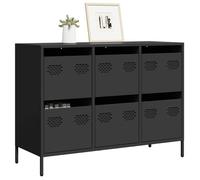 vidaXL Buffet noir 101,5x39x73,5 cm acier laminé à froid, meuble de rangement, meuble de rangement de cuisine, meuble de 851262