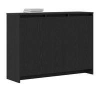 vidaXL Buffet Noir 102 x 29.5 x 75 cm Bois d'ingénierie | Pas mal de place avec des étagères larges pour tous tes trucs, Fait pour durer avec du bois solide, Autonome,