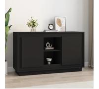 vidaXL - Buffet 831878 - Noir, 102x35x60 cm, bois d'ingénierie