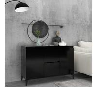 vidaXL Buffet noir 104x35x70 cm bois d’ingénierie 806113