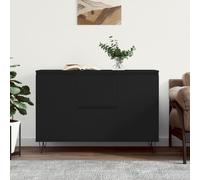 Vidaxl Buffet Noir 104x35x70 Cm Bois D'ingénierie Marron