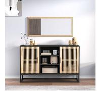 vidaXL Buffet noir 105x30x65 cm bois d'ingénierie, armoire, armoire latérale, armoire de rangement, armoires, placard, 352119