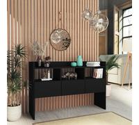 Vidaxl Buffet Noir 105x30x70 Cm Bois D'ingénierie Noir