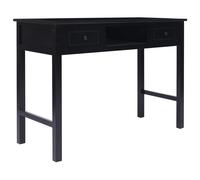 Vidaxl Buffet Noir 108x45x76 Cm Bois De Paulownia Massif Marron